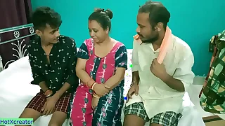 Hot Milf Aunty shared! Hindi coetaneous trinity sexual connection